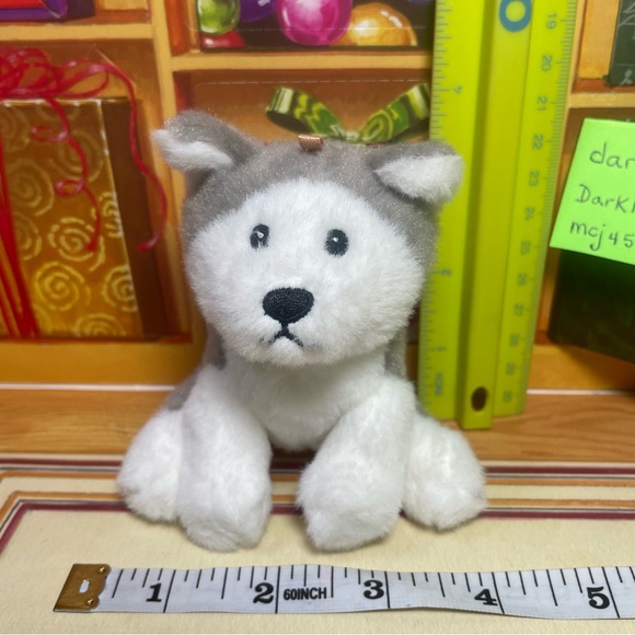 1 BRAND NEW GUND MINI FLURRY HUSKY PLUSH ORNAMENT TOY APPROX 4” PRICE FIRM - Picture 10 of 16
